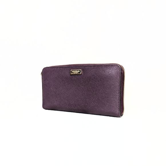 Kate Spade Continental Zip Around Accordion Wallet – Plum - Picture 1 of 6